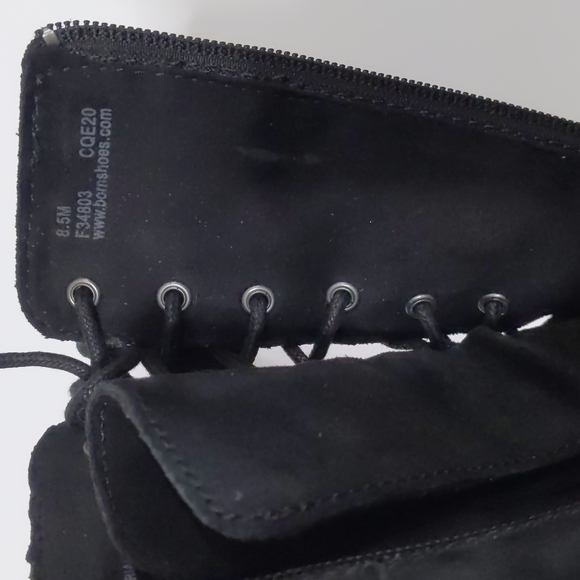 Born Suede Cass Block Heel Boots in Black Size 8.5 NWOT - Picture 12 of 12